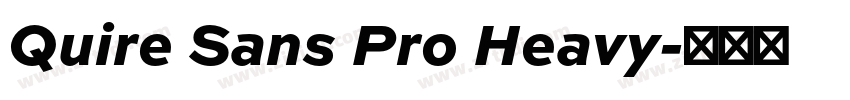 Quire Sans Pro Heavy字体转换